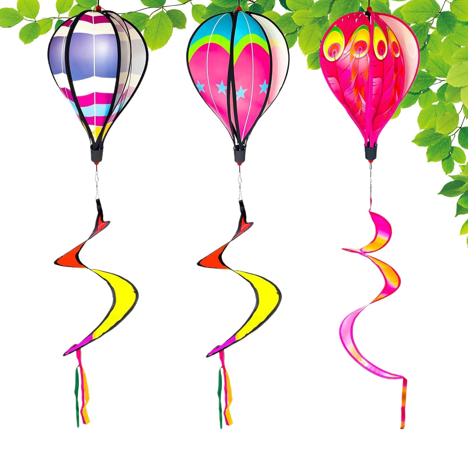 Giradores de viento decorativos de exterior accesorios de jardín estacionales pack 3