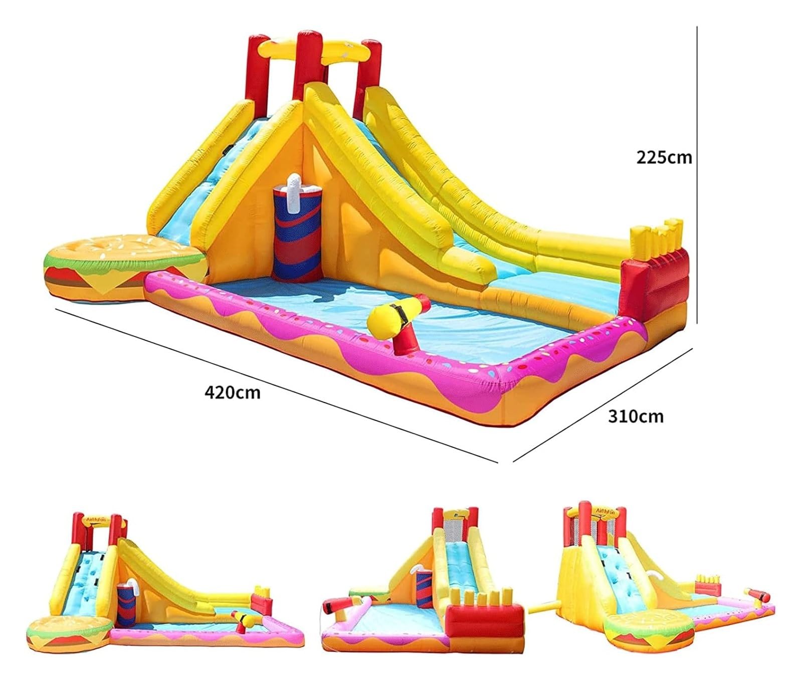 Castillo Hinchable, Sistema Inflable Simple de los Juegos animosos del Castillo Agua la casa Despedida