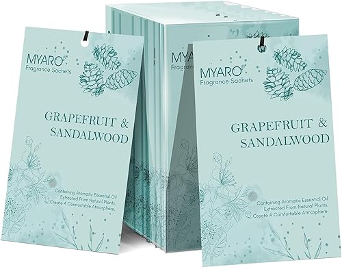 MYARO - Bolsas para cajones y armarios, 12 paquetes de ambientadores y desodorantes de habitación, bolsas perfumadas de larga duración que hacen que