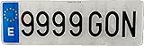 Gonplac Matrícula Acrílica Coche Homologada Alto Impacto Alfa 34 x 11 CM