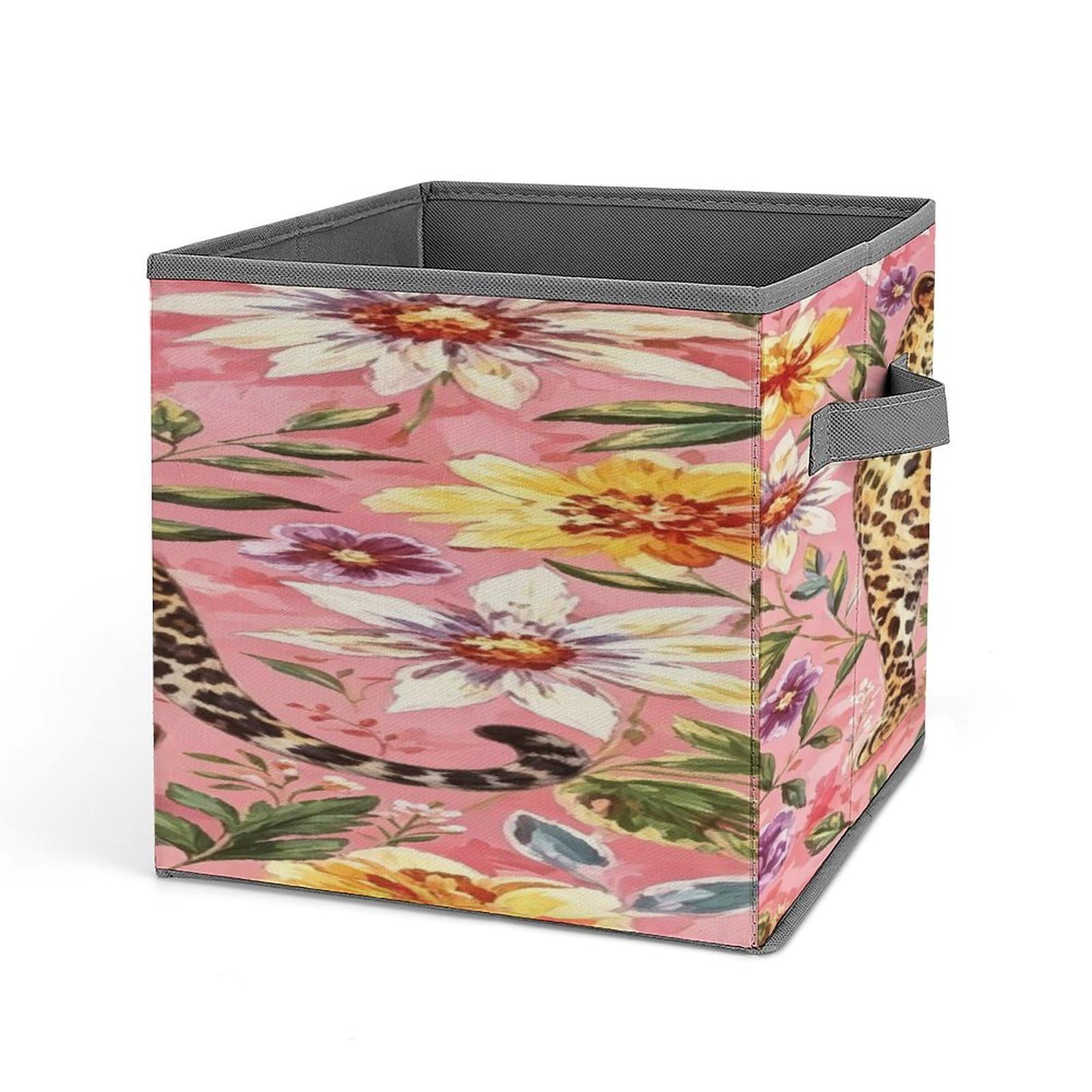 Fekiloot Style Tropical Cheetah Storage Bins Storage Baskets