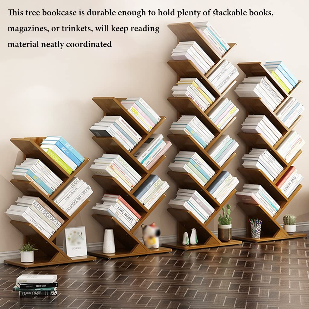 Tribesigns Libreria angolare a 6 livelli, alta 165 cm, con pannello anti-goccia, scaffale angolare in legno autoportante, organizer per casa, ufficio, soggiorno