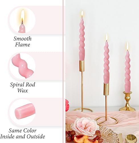 Miniatura 3 de Vela cónica en espiral de 7.5 pulgadas, sin vela, para el día de San Valentín, velas largas sin goteo, velas largas hechas a mano para decoración de