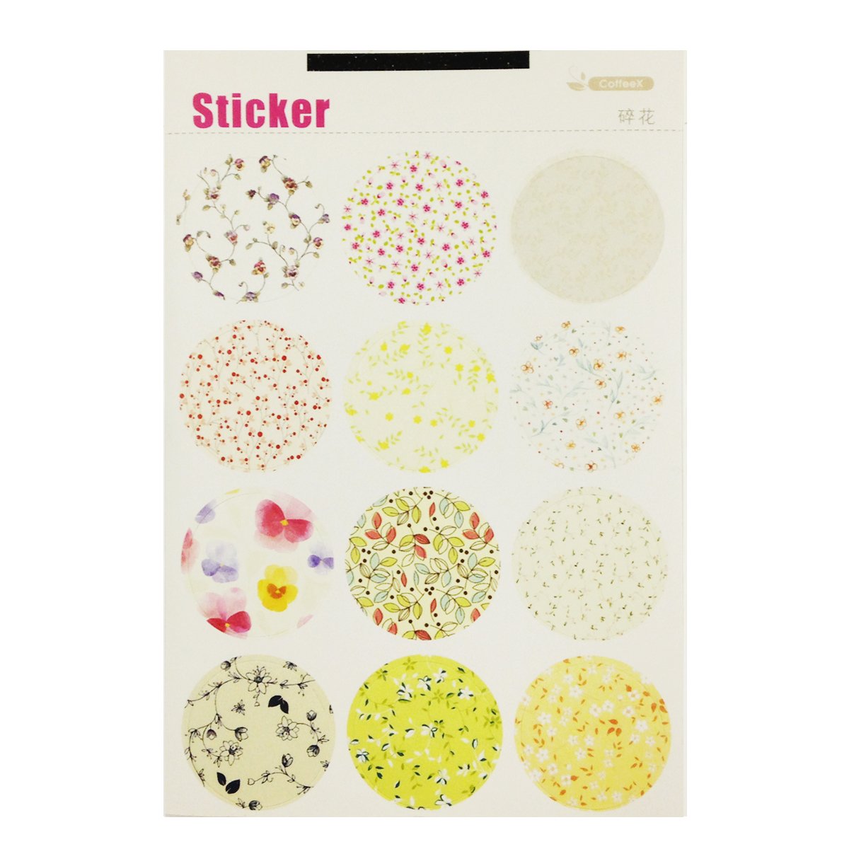 Wrapables décoratifs Motif Floral Lot d'autocollants