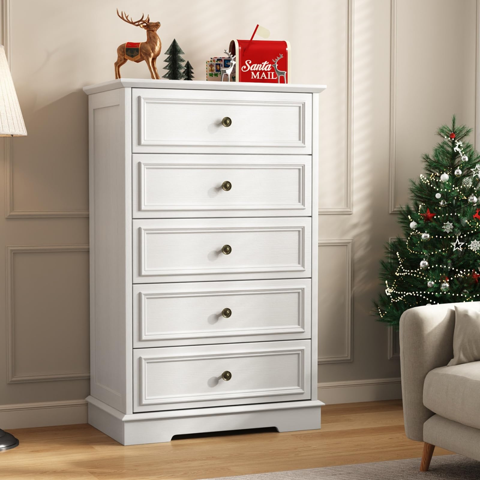 Seeday White Dresser for Bedroom, 44