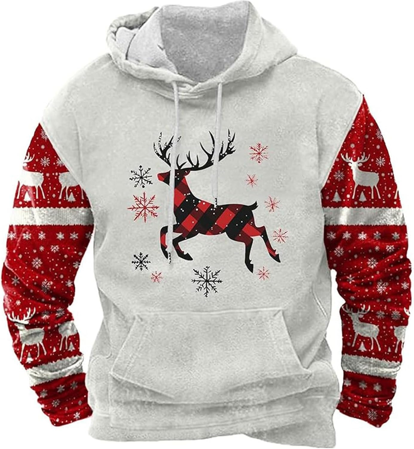 DENGJIAMY Lelijke Kerst Sweatshirt Mannen Xmas Sneeuwman Kleding