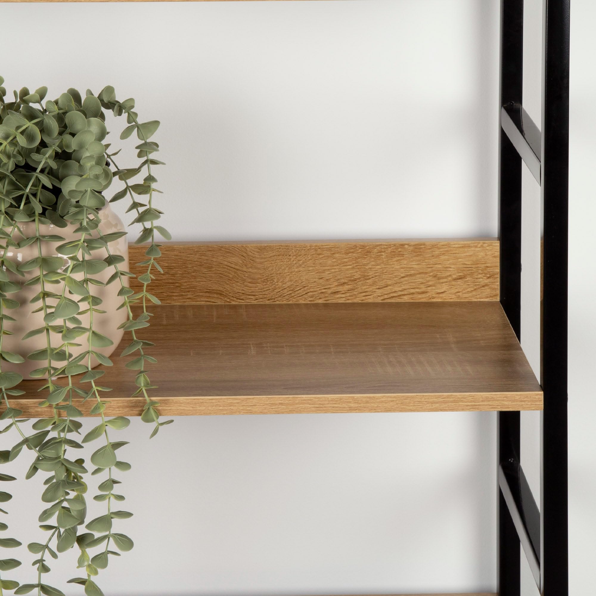 AKTIVE Max Home Lagerregal, 4 Böden, 60x28x126 cm, Stahl und Holz, einfache Montage, robust und langlebig, Nivelliersystem, Wohnzimmermöbel, Regale, Dekoration (18417)