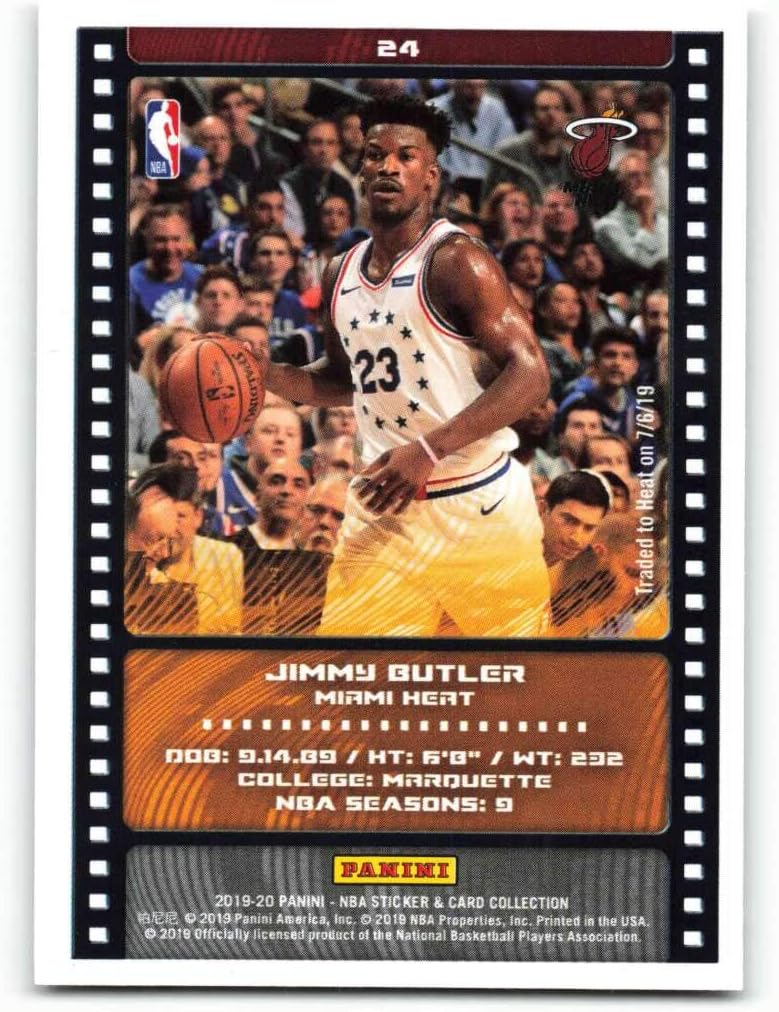 2019-20 Panini NBA Stickers Trading Cards Pink #24 Jimmy Butler NM-MT /35 Miami Heat #’D 20/35 Basketball NBA