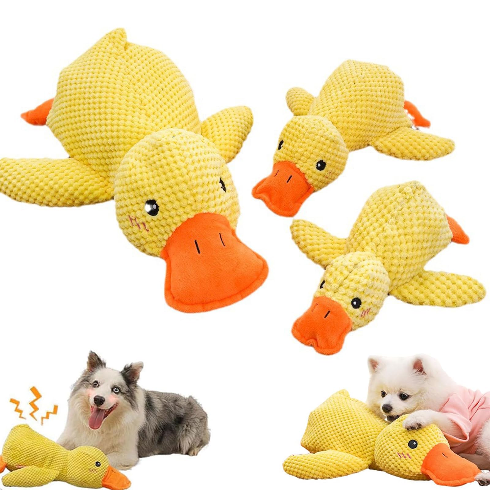 Papera Quackotto Antistress Per Cani, Peluche Indistruttibile Senza Imbottitura, Adatto A Tutte Le Taglie