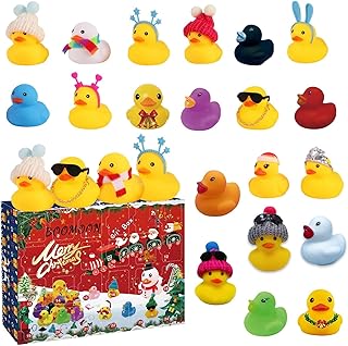 Rubber Duck Advent Calendar 2023 With 24 Rubber Ducks, Christmas Duck Advent Calendar Gift Set For Boys Girls, Rubber Ducky Bath Toy, Ducks Advent Calendar Christmas Toys Gifts For Kids And Adults