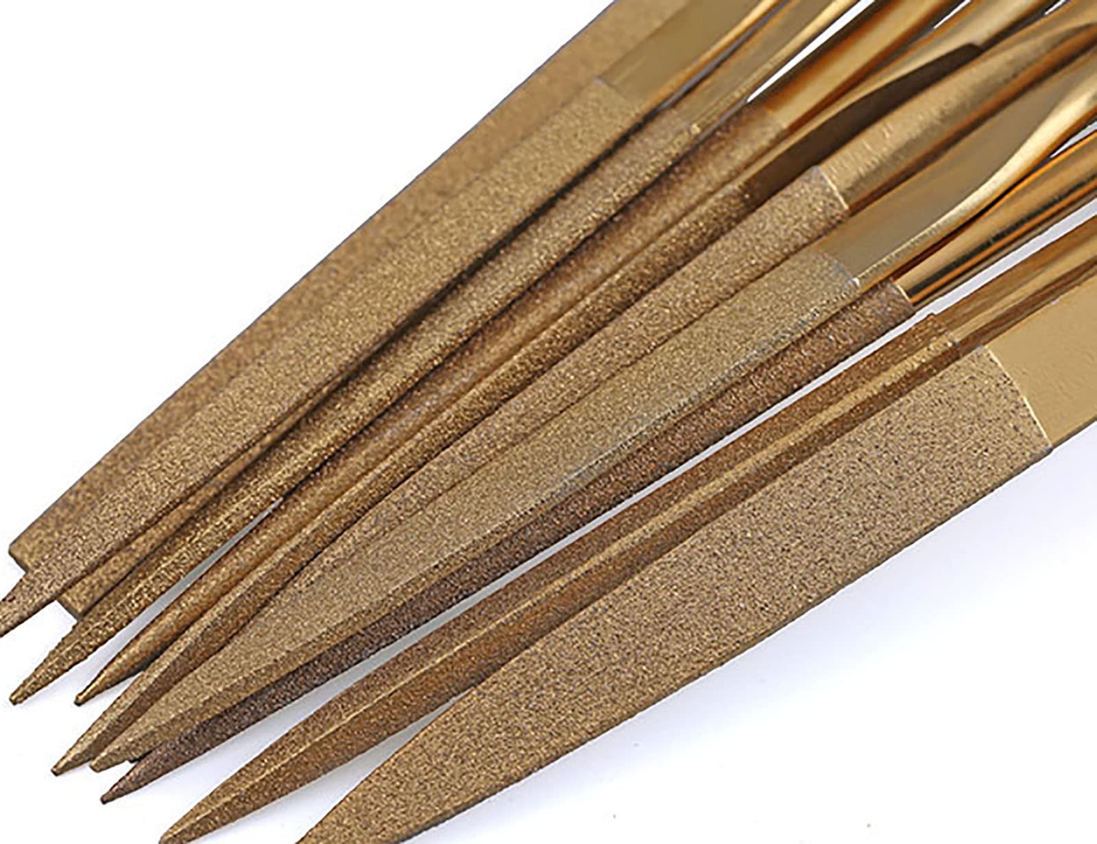 Zestawy narzędzi ręcznych, 10 szt. Zestaw pilników diamentowych, zestaw pilników metalowych 140mm Zestaw pilników do drewna do metalu Plastikowe szkło Biżuteria z drewna