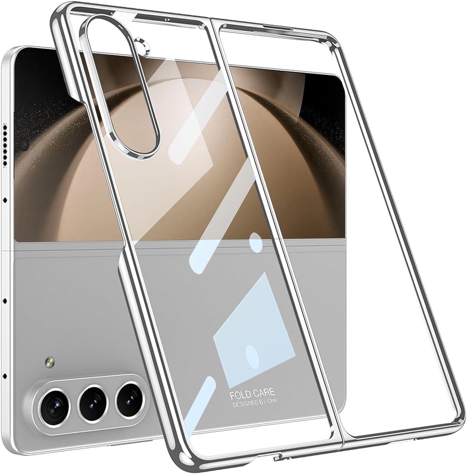 KAPA Phantom Ultra Thin Back Case for Samsung Galaxy Z Fold 5 |Electroplated Edges Full Body Protection Back Cover (Silver) (B0CGJGXY6X) Amazon Price History, Amazon Price Tracker