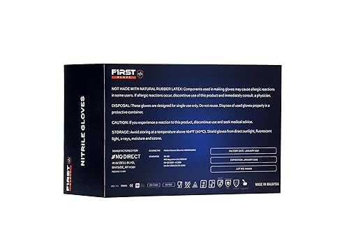 Miniatura 11 de FIRST GLOVE Volt - Guantes desechables de nitrilo negro de 1000 unidades, 6 mil, tamaño mediano, aptos para alimentos, guantes de limpieza