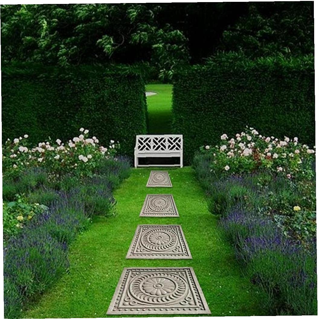Hormigón Cuadrado Moldea DIY del Pavimento De Ladrillos De Cemento De Piedra Camino De Encofrado Deslizante Herramienta De La Decoración del Jardín 32x32cm