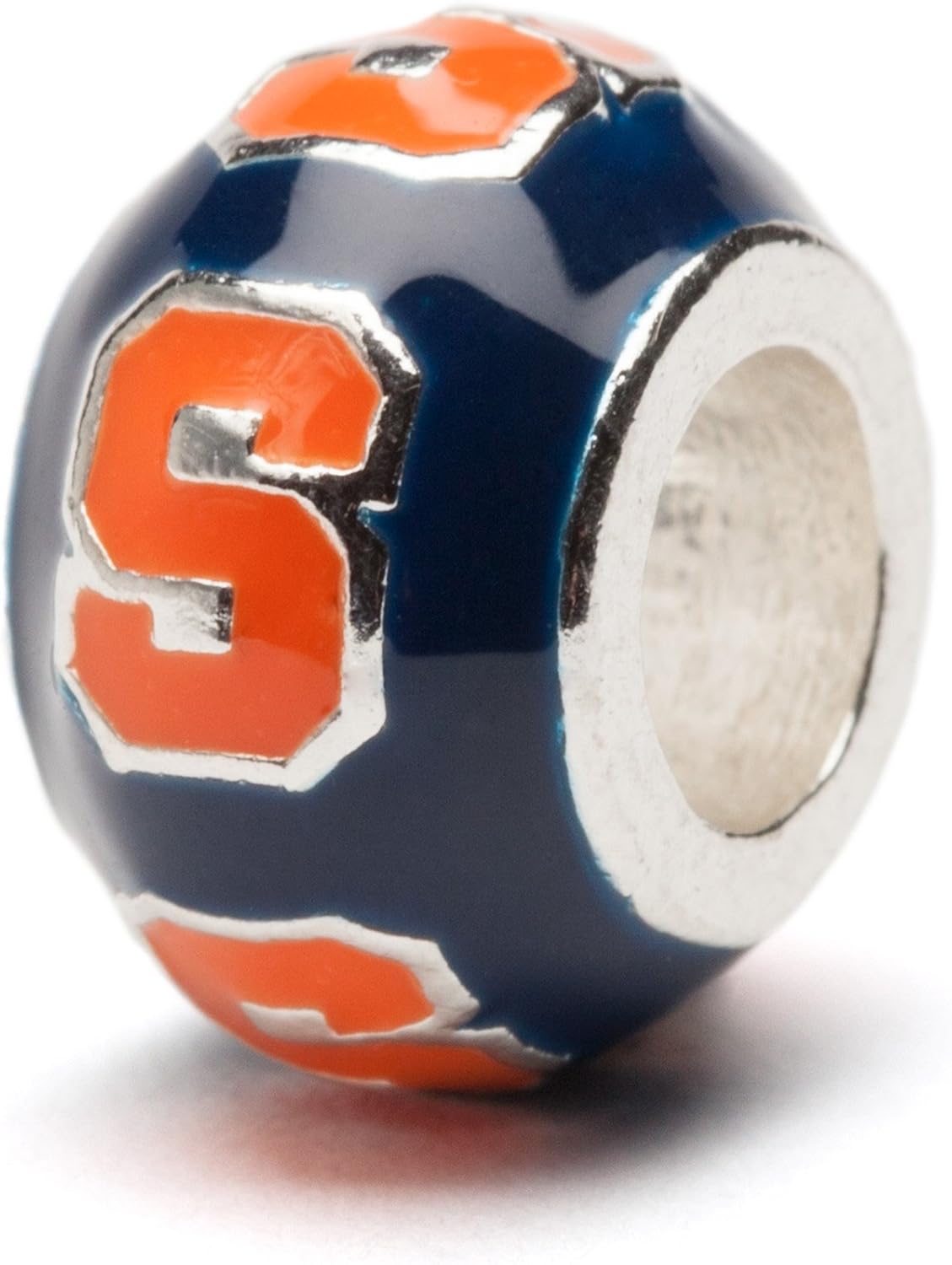 Stone Armory Charm for Syracuse University – Syracuse Charm Features Orange Block S – Stainless Steel Compatible with Pandora Bracelets – Syracuse Jewelry - Gift for Fans & Alumni