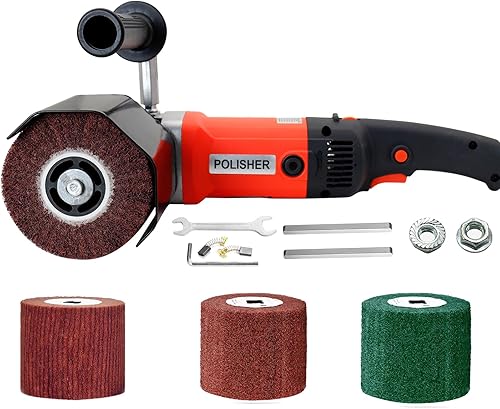 Miniatura 1 de Pulidora eléctrica de pulido de 1400 W, pulidora eléctrica de lijadora, con 4 ruedas de bruñido (80 # 120 # 240 # 320 #) para pulido de metal y