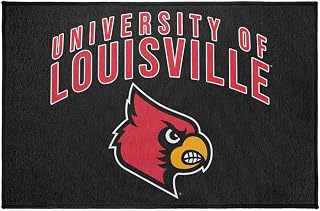 Campus Lab University of Louisville Anti-Slip Indoor Doormat, 20” x 31.5” Primary Mark, Floor Mat for Inside Entry Way/Back Door Garage Mudroom Home and Office, Low Profile