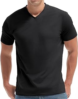 Premium V Neck T Shirts for Men - Modern Fitted Tees Vneck Undershirts - Buy now