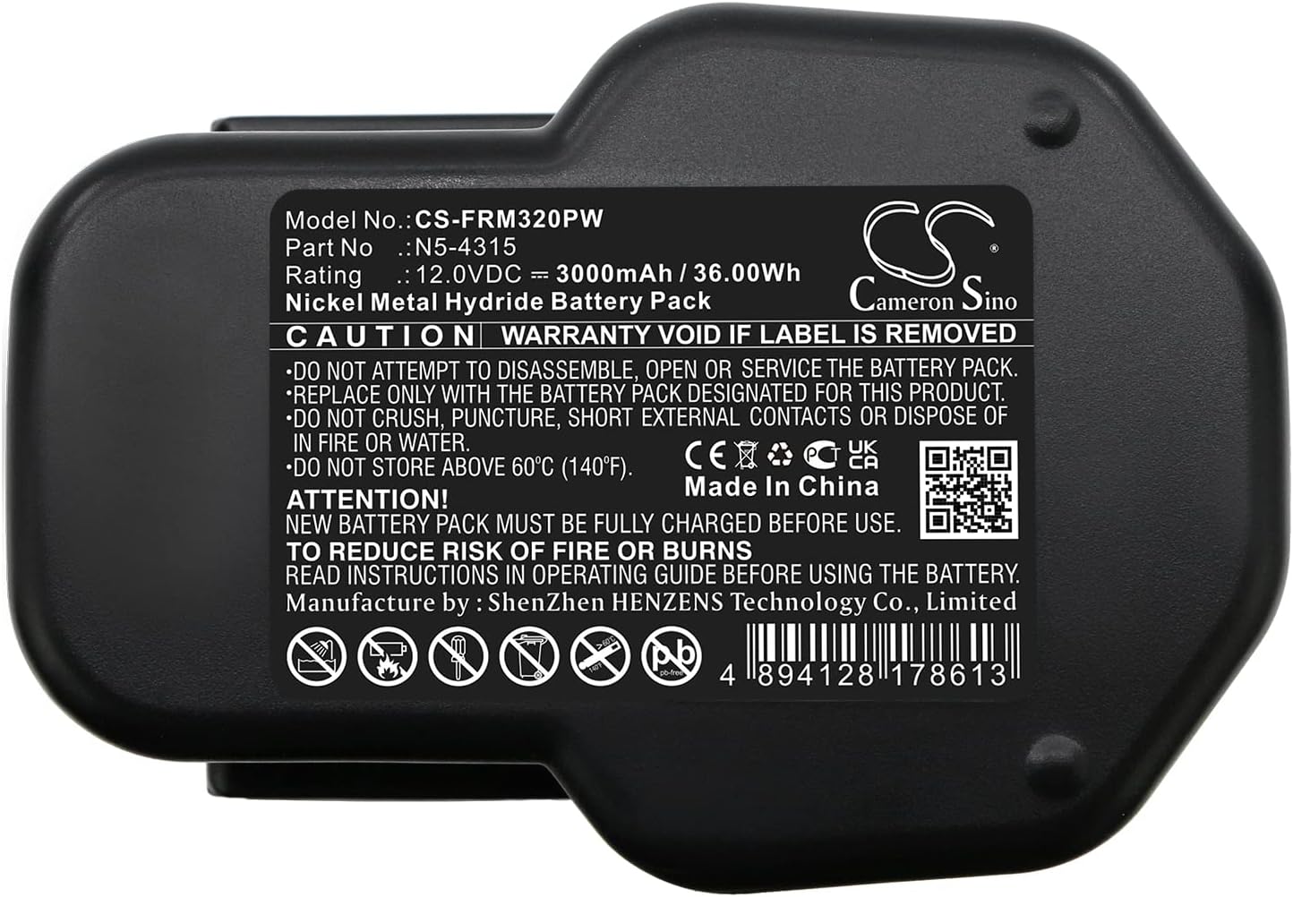 3000mAh N5-4315 Battery for Fromm P320 P325 P329 P327 P326 P328