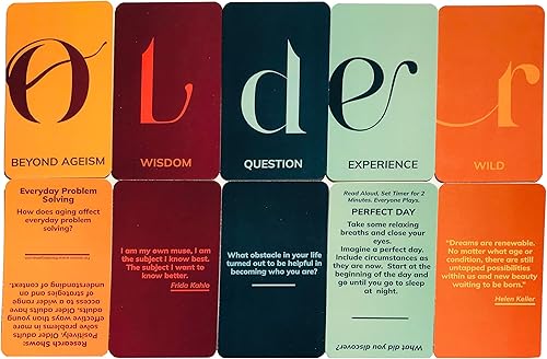 Miniatura 2 de Older A Renewable Life Conversational Card Game que está revisionando la forma en que pensamos y hablamos sobre el envejecimiento y los últimos