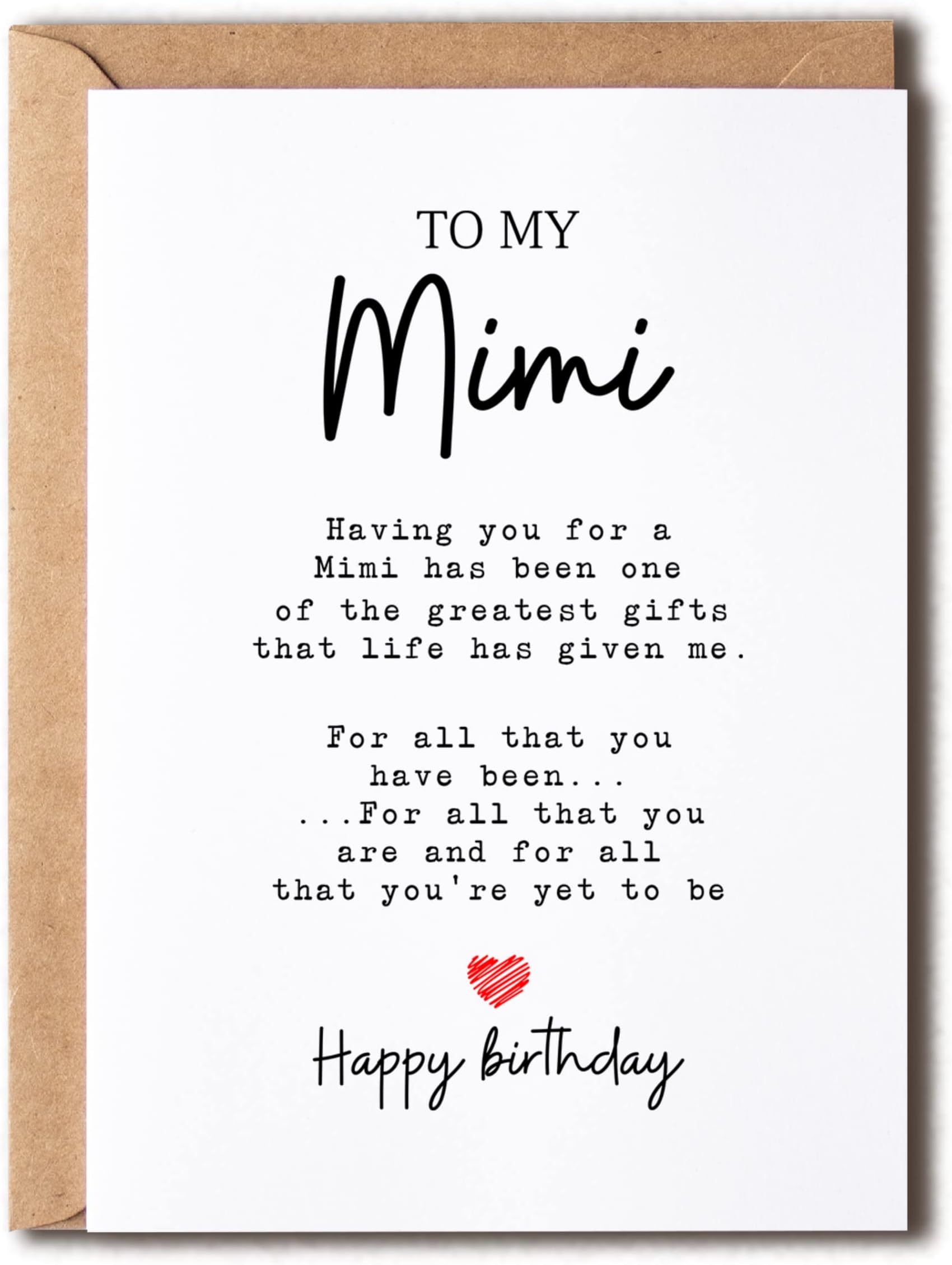 To My Mimi - Mimi Birthday Card - Mimi Is The Greatest Gifts In My Life - Birthday Card For Mimi - Gift For Mimi Card- Christmas Gifts For Mimi