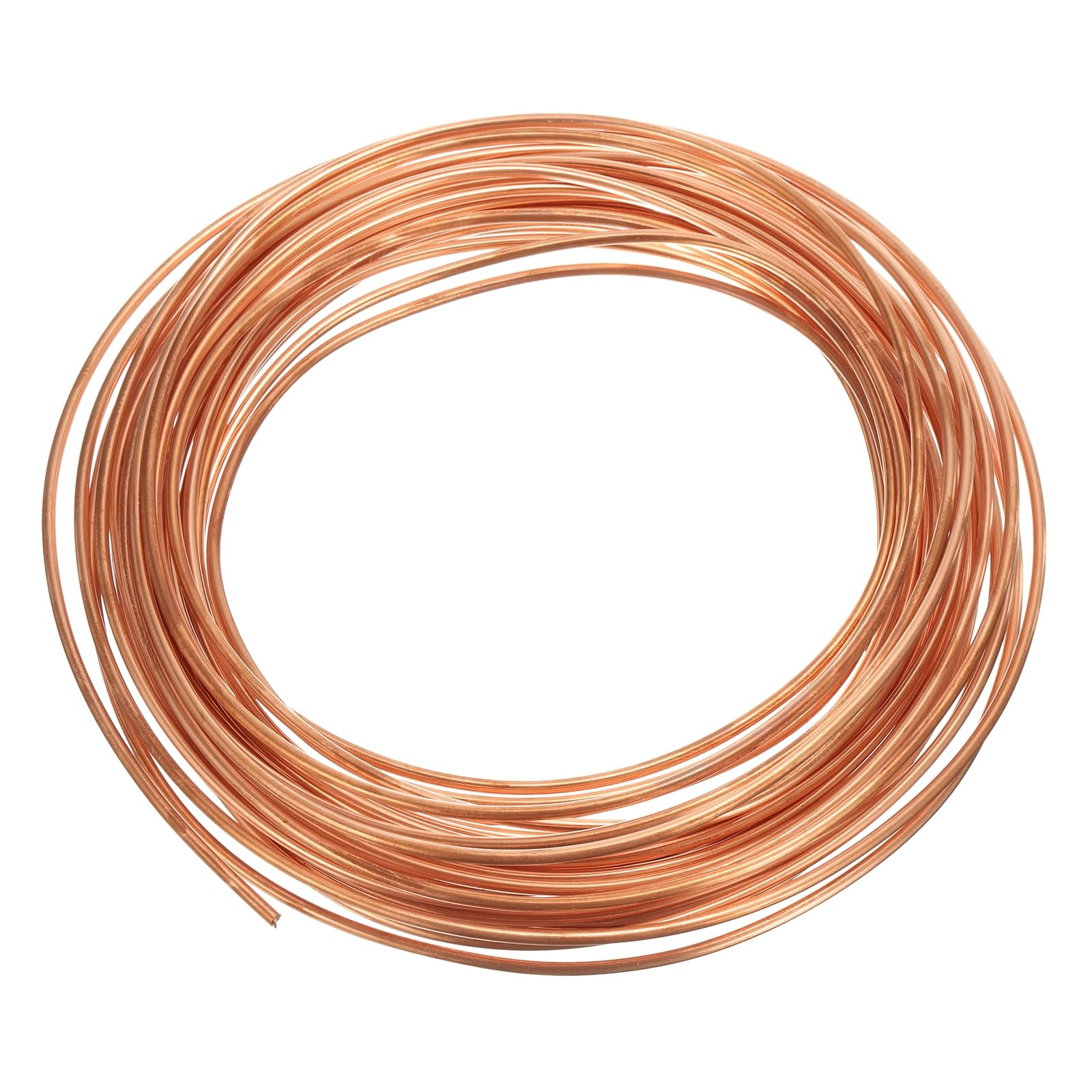 QUARKZMAN Tubo in Rame 1/8" OD x 49,2 Piedi 1/64" T Tubo Flessibile Refrigerazione Metallo Cavo senza Saldatura Morbido per Condizionatori Frigoriferi Altre Apparecchiature