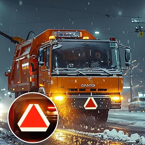 Miniatura 4 de Letrero de vehículo de movimiento lento, accesorios triangulares para carrito de golf de movimiento lento, 14 x 16 pulgadas, señal de tráfico