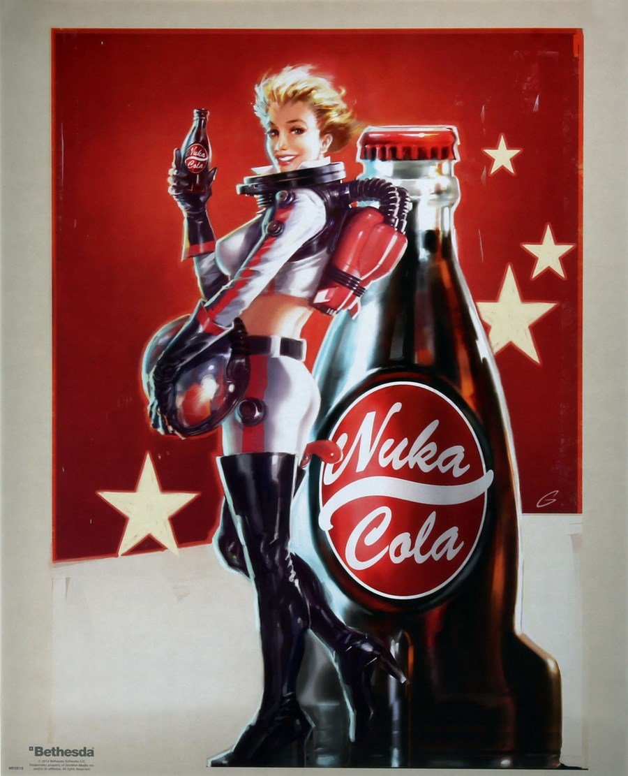 Fallout 4 Nuka Cola affiche mini pour sublimer votre espace de jeu de 40 x 50 cm