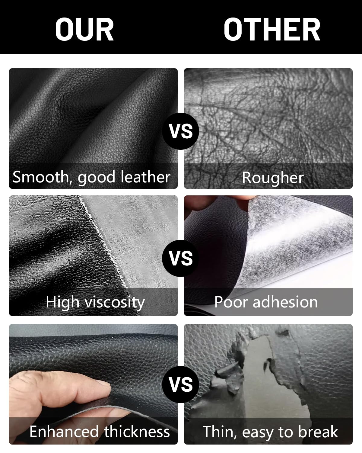 BOUYEER Pelle Adesiva per Riparazioni, 80x180 CM ecopelle toppe adesive per tessuti, Set Riparazione Ecologico & Senza Odori per Mobili/Divano/Sedili Auto/Borse/Restauro, Bianco avorio