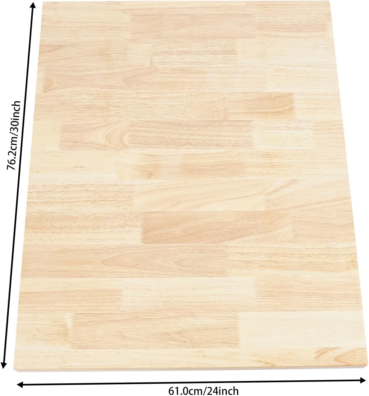 Multi-use Butcher Block Countertop, 24 * 30 * 1.5” Large Rectangular Countertop Solid Wood Board Table Top with UV Finish Multifunction Large Charcuterie Boards Counter Chopping Tabletop