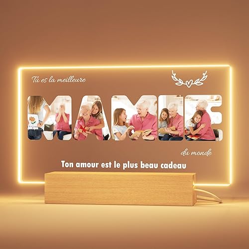 Cadeau Personnalisé Photographies Mamie - Cadeau Fete des Grand Mere