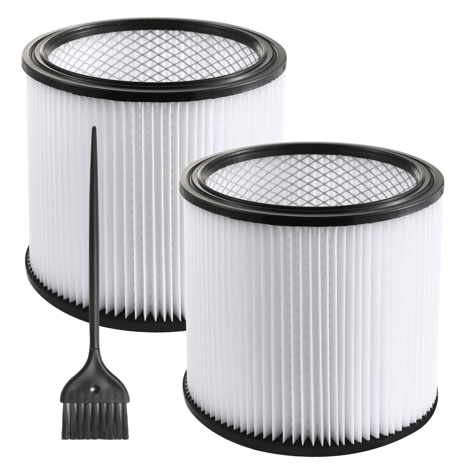 Gazeer 2 Pack Replacement Cartridge Filter Compatible with Shop-Vac 90304, 90350, 90333, 903-04-00, 9030400, Fits most 5 Gallon and Above Wet/Dry