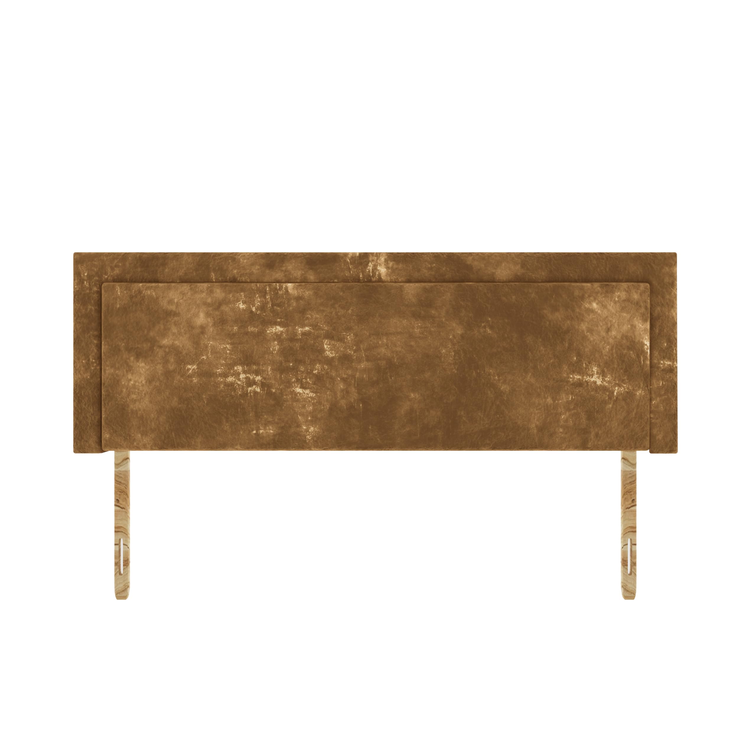 SANA SLEEP Seoul Plush Velvet HeadBoard - Luxury 20" Upholstered Design for Divan Beds - Multiple Fabric Options for Bedroom and Hotel Furniture - 4FT6 Double - Biscuit