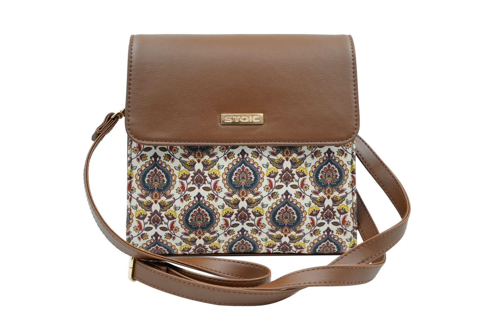 STOIC Blue, Tan Sling Bag Women Pu leather Single Compartment (White) (B0D3194Y5V) Amazon Price History, Amazon Price Tracker