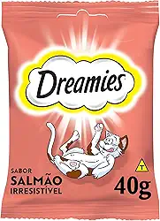 Petisco Dreamies Salmão Irresistível Gatos Adultos 40g
