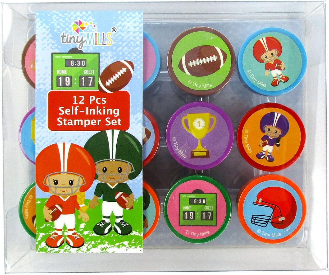 TINYMILLS 12 Pcs Football Stamp Kit