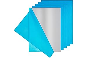BENECREAT 10pcs 5x7 Inches Unplated Brushed Aluminum Sheets with Film Protection, Dual...