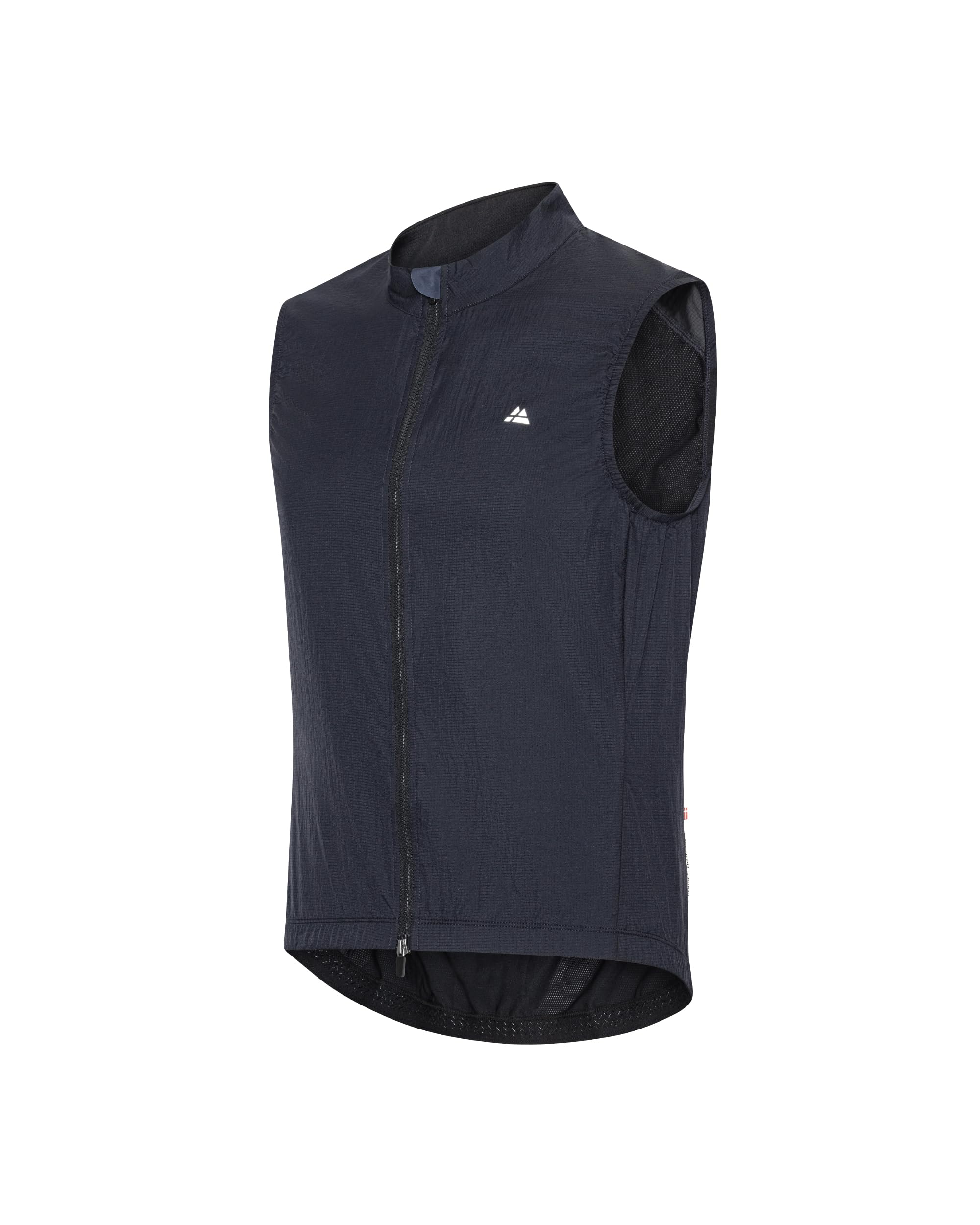 Danish Endurance Men's Navy Cycling Gilet For Windproof & Packable With Breathable Back, Road Cycling Layer M