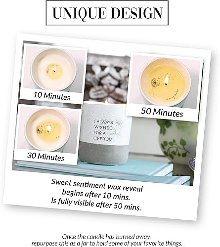 Miniatura 4 de Pavilion Gift Company - Vela de cera de soja natural con mensaje oculto sorpresa "I Always Wished for A Teacher Like You", de 10 onzas, aroma a