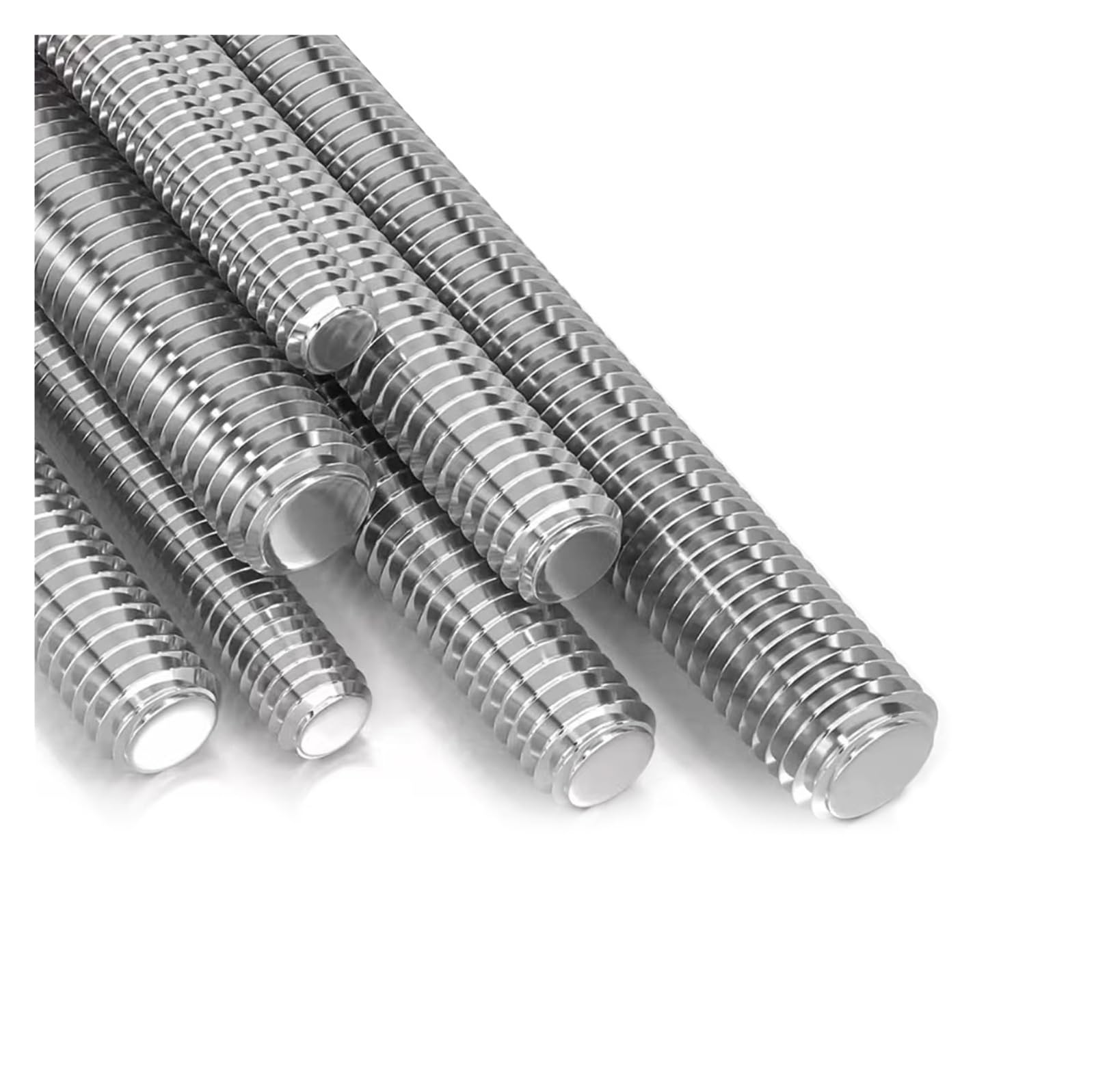 Varilla roscada de acero inoxidable 304, rosca derecha, M3, M4, M5, M6 y M8, paso de rosca de 0,5 a 1,25 for fijación de muebles.(M6x1x300mm 10pcs)