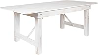Vista 1 de Flash Furniture HERCULES Series - Mesa de granja plegable rectangular de pino macizo rústico antiguo de 7 x 40 pulgadas