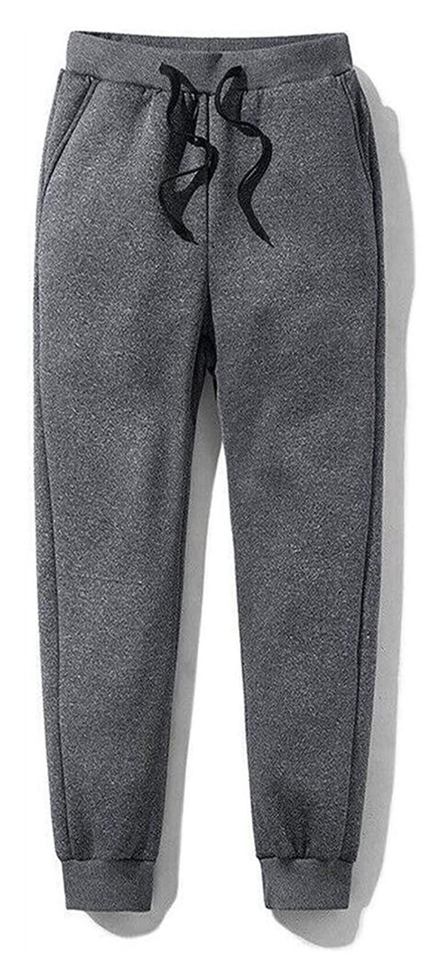 Pantalons De Survêtement for Hommes, Pantalons Thermiques en Polaire Épaisse, Hiver Extérieur, Pantalons De Loisirs Chauds, Pantalons De Sports De Loisirs Doublés en Polaire Homme Pantalon