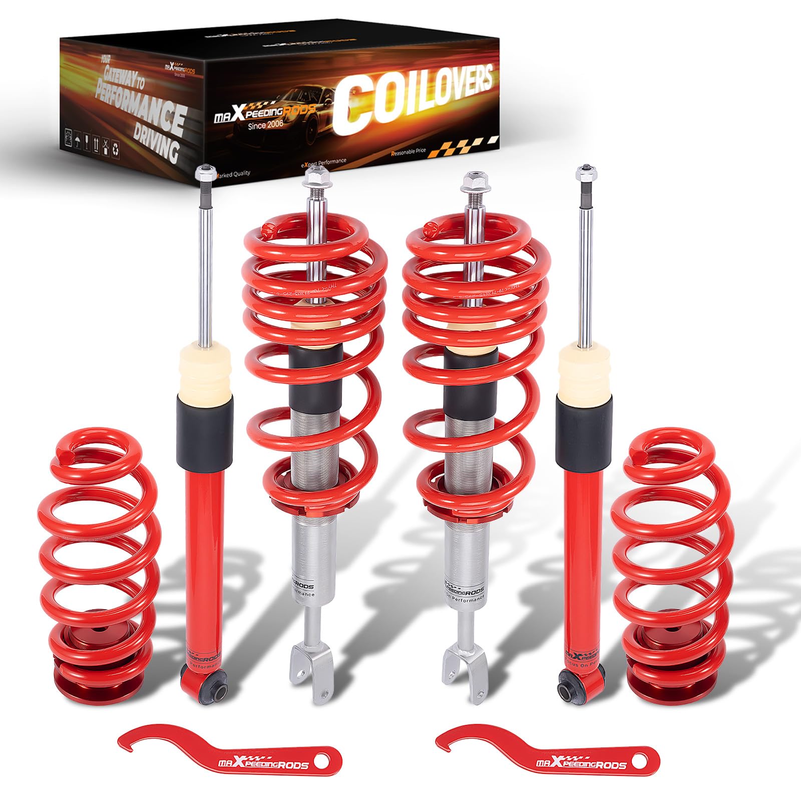 maXpeedingrods Gewindefahrwerk Sportfahrwerk Für Audi A4 Avant 8ED B7 8EC B7 8E5 B6 1.9 TDI /1.8 T /2.0 FSI 2000-2005