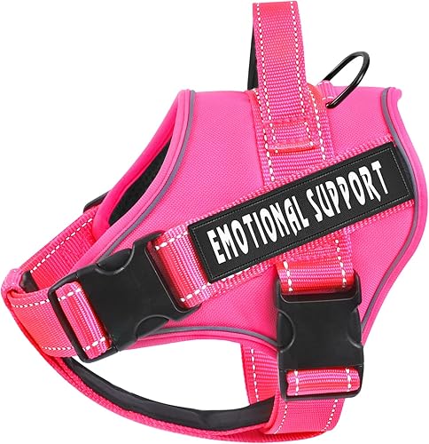 voopet Arnés para perro de servicio, arnés de chaleco de apoyo emocional para mascotas, arnés reflectante transpirable y ajustable para perros