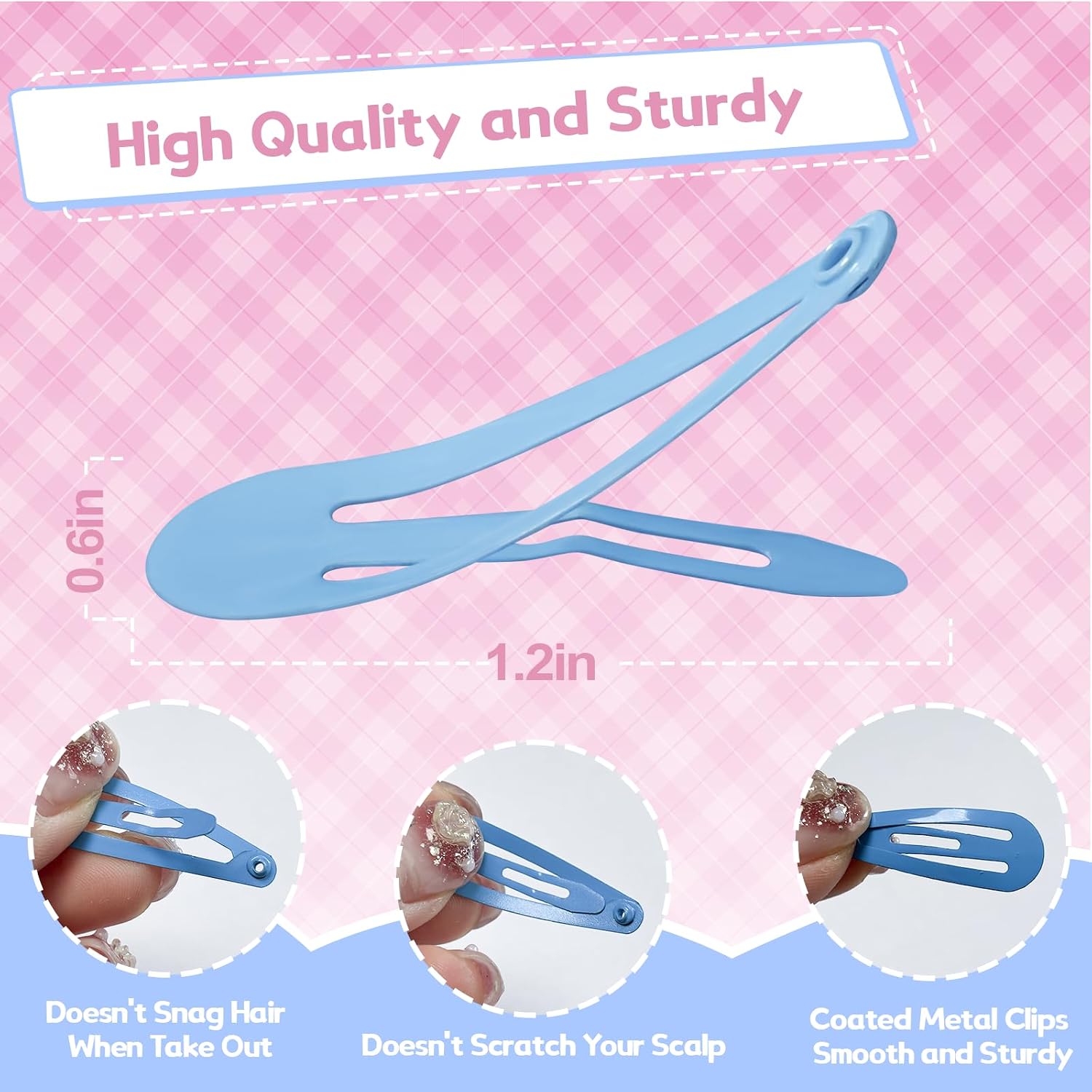 100 Pcs Baby Hair Clips, 20 Colors, 1.2 Inch Mini Snap Barrettes