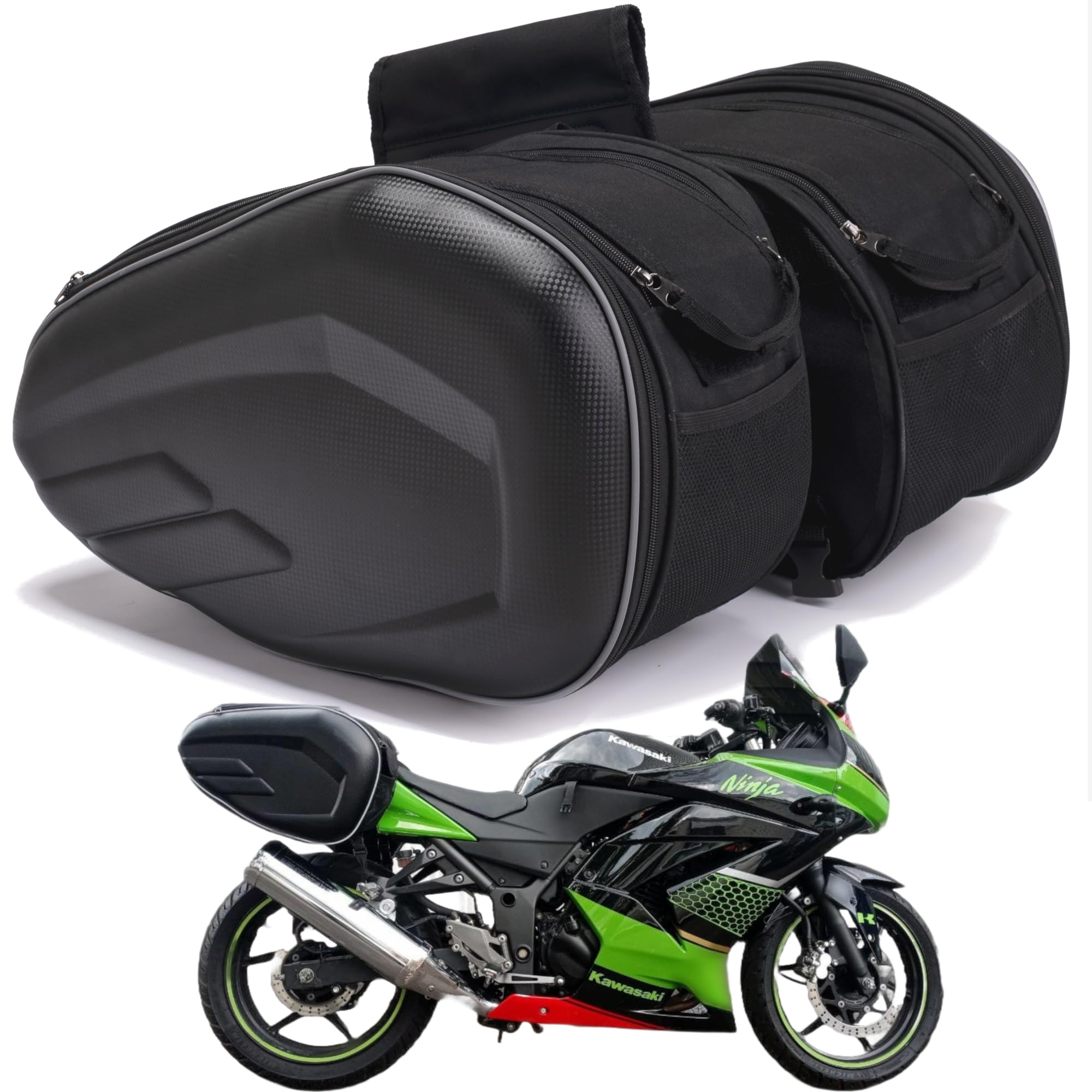 Generic Spartan.ist Motorcycle Panniers, Motorbike Panniers, Saddlebags, Carbon Fibre, SPARTAN001