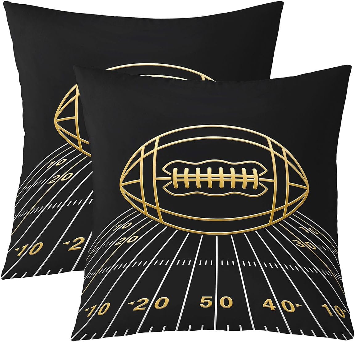 Feelyou Football Sports Throw Pillow Covers Kids Soft Decorative Gift