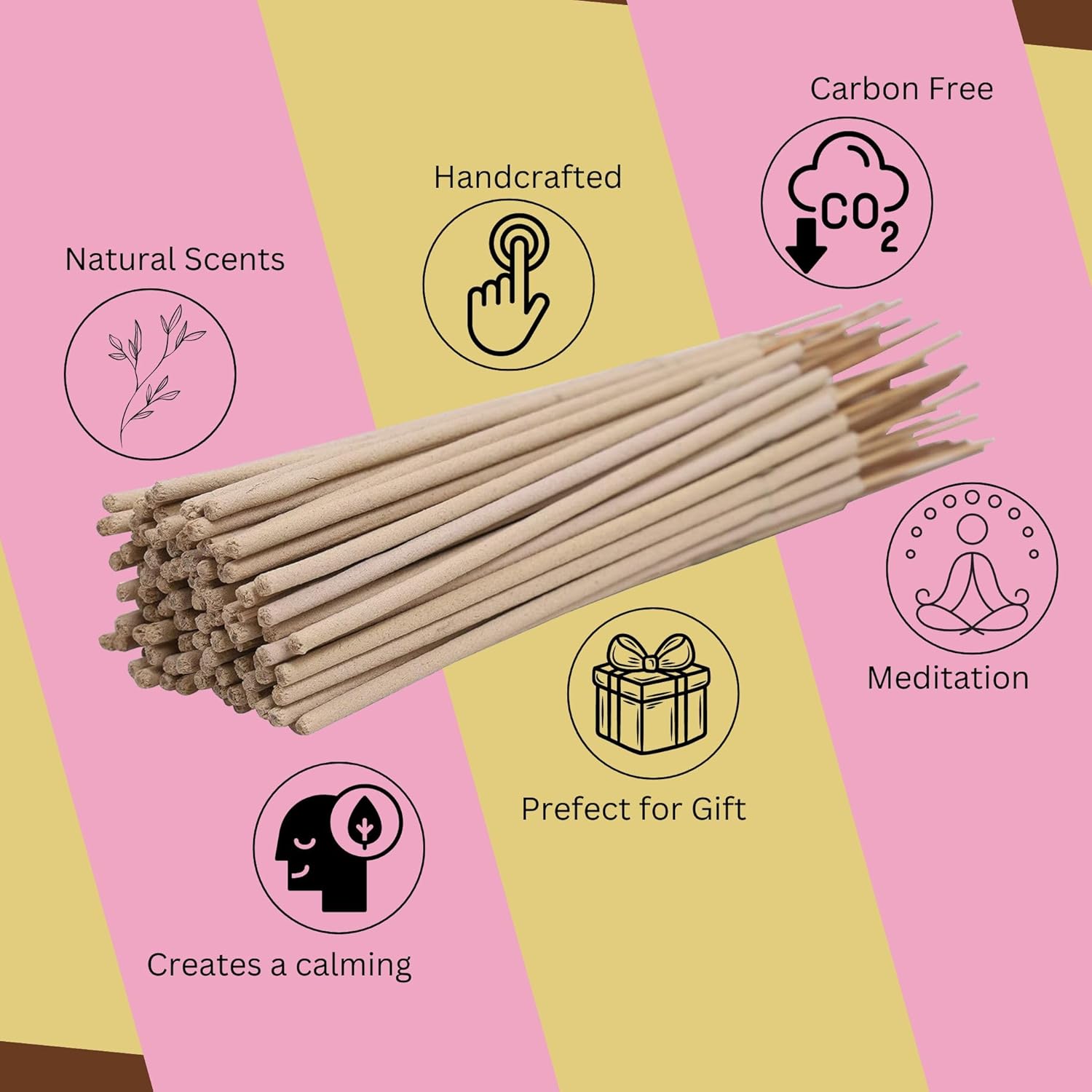 Bless-White-Sage 100%-Natural-Handmade-Hand-Dipped-Incense-Sticks Organic-Chemicals-Charcoal-Free Purification-Relaxation-Positivity-Yoga-Meditation Best-Woods-Scent (100 Sticks (5.25 OZ)) - Image 8