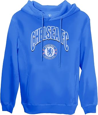 Chelsea FC Retro Wordmark Fleece Pullover Hoodie - Royal