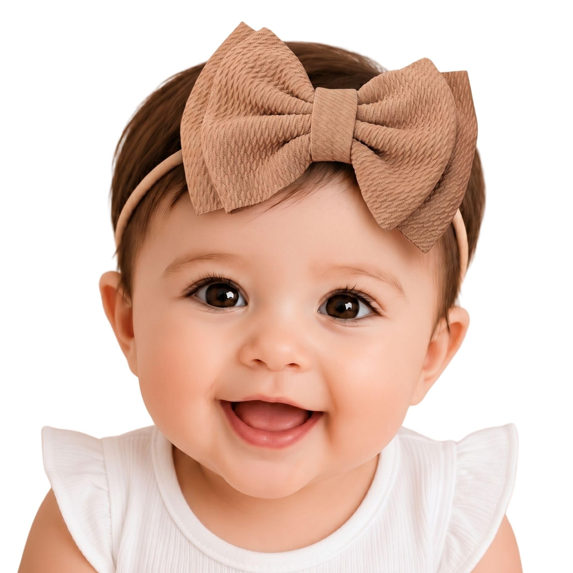 Bembika Bow Headband For Baby Girl Hair Accessories For Girls Baby Headband For Girls Brown-image-28